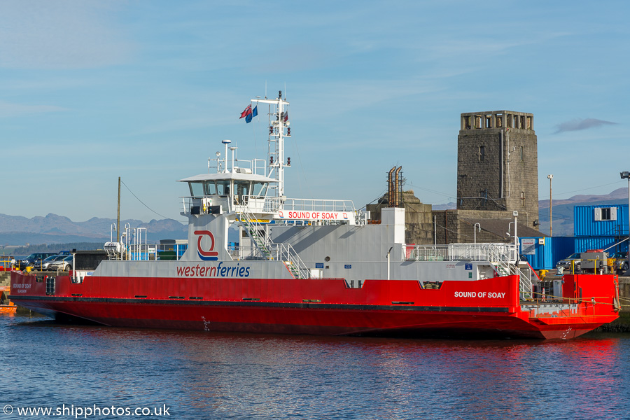  Sound of Soay pictured in James Watt Dock, Greenock on 27th March 2017
