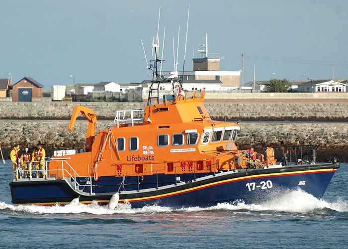 Photograph of the vessel RNLB Spirit of Northumberland pictured passing North Shields on 9th August 2010