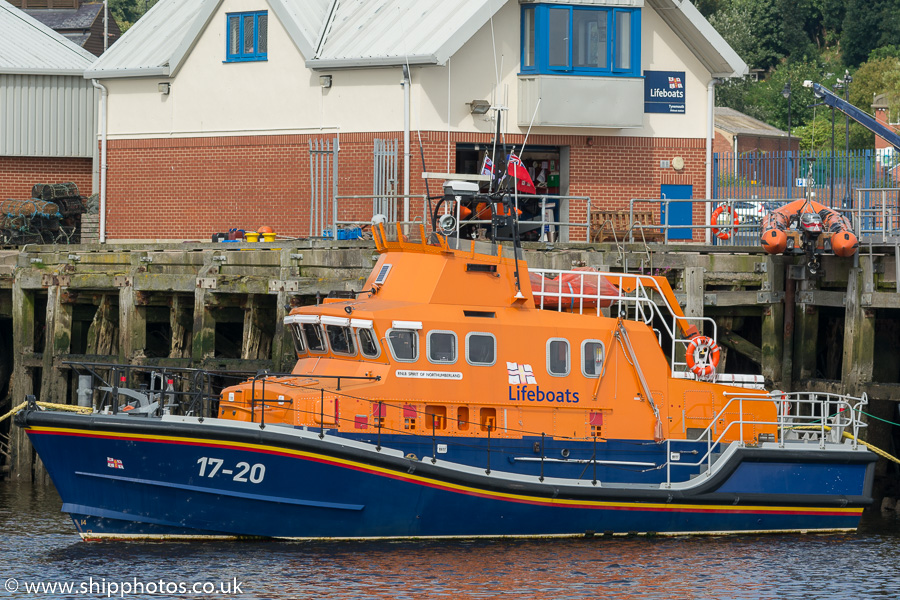 Photograph of the vessel RNLB Spirit of Northumberland pictured at North Shields on 27th August 2017