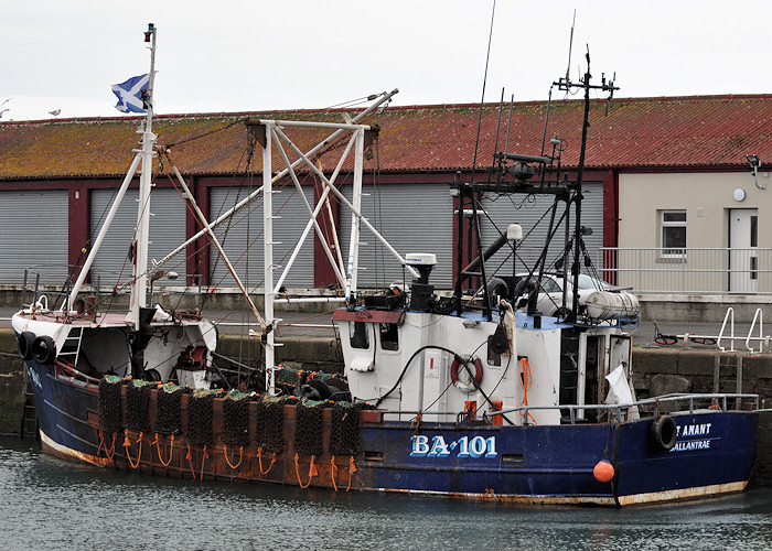 Photograph of the vessel fv St. Amant pictured at Arbroath on 13th September 2012