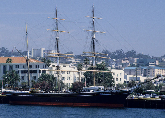 Photograph of the vessel  Star of India pictured at San Diego on 16th September 1994