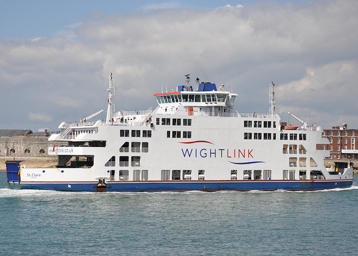 Photograph of the vessel  St. Clare pictured departing Portsmouth Harbour on 5th August 2011