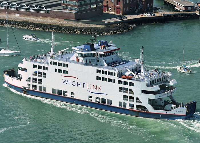 Photograph of the vessel  St. Clare pictured departing Portsmouth Harbour on 22nd July 2012