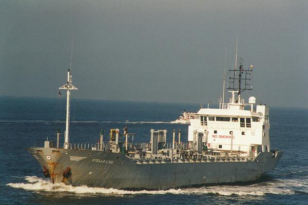 Photograph of the vessel  Stella Lyra pictured on the River Elbe on 21st August 1995