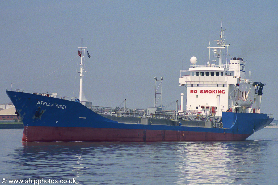 Photograph of the vessel  Stella Rigel pictured approaching Eastham on 14th June 2003