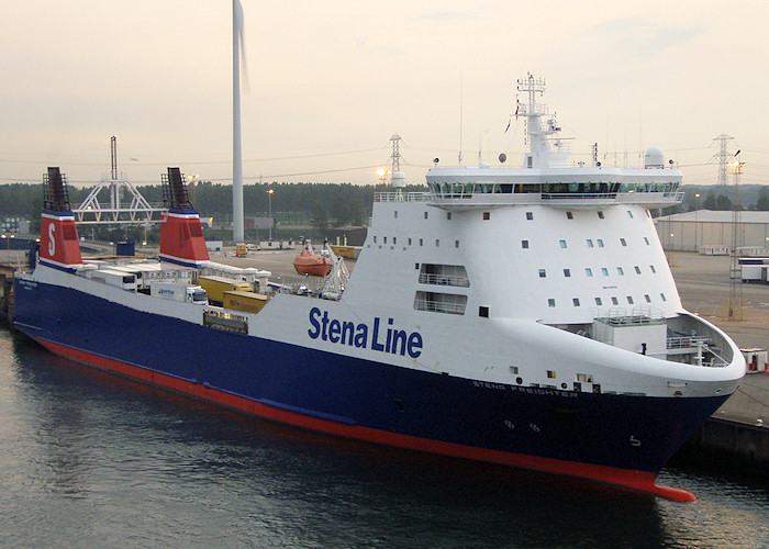 Photograph of the vessel  Stena Freighter pictured in Beneluxhaven, Europoort on 28th June 2011