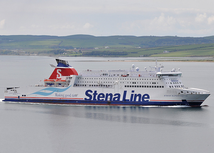 Photograph of the vessel  Stena Superfast VII pictured departing Cairnryan on 6th May 2012