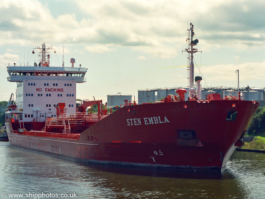 Photograph of the vessel  Sten Embla pictured at Eastham on 27th July 2002