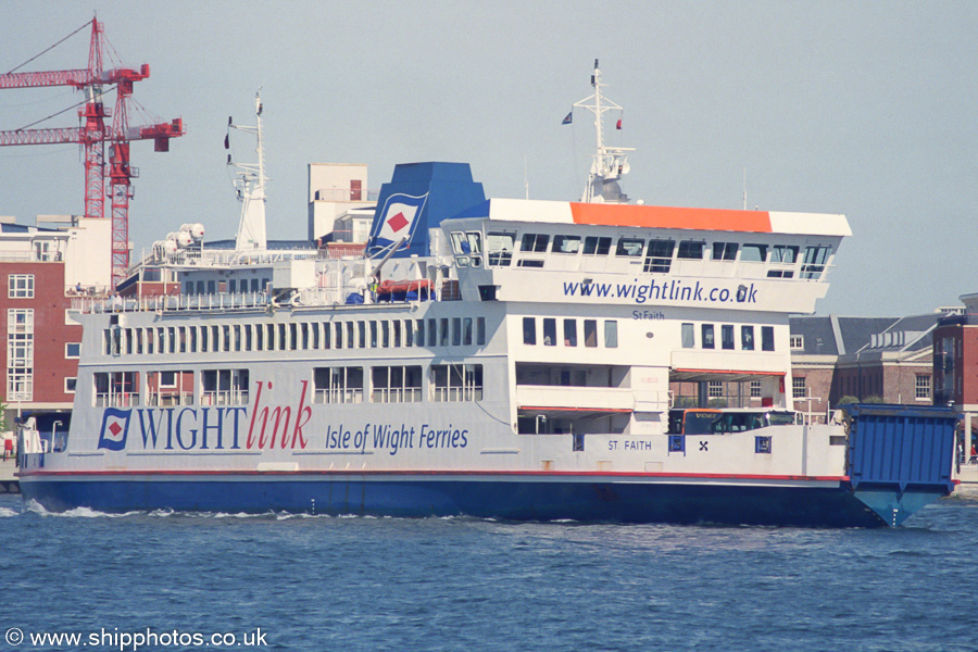 Photograph of the vessel  St. Faith pictured departing Portsmouth Harbour on 5th May 2003