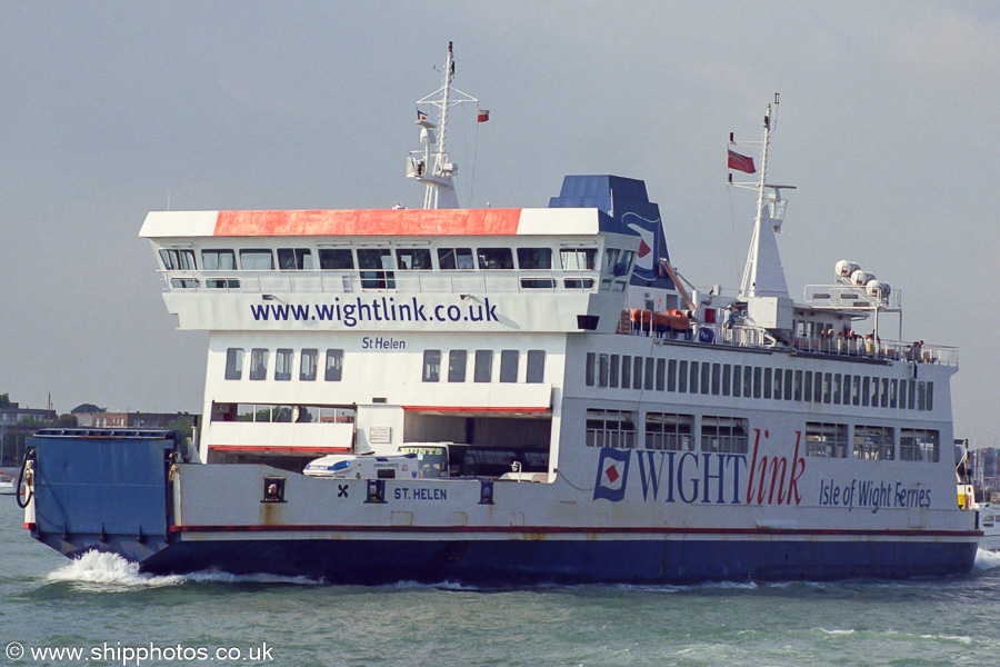 Photograph of the vessel  St. Helen pictured departing Portsmouth on 22nd September 2001