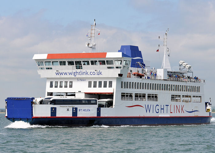 Photograph of the vessel  St. Helen pictured approaching Fishbourne on 10th June 2013