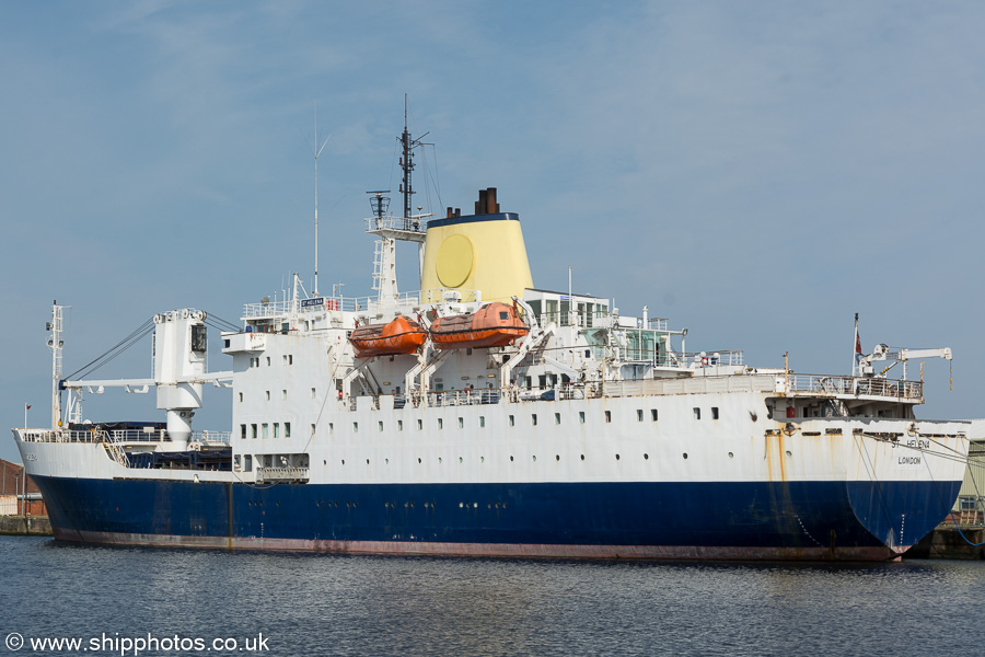 Photograph of the vessel  St. Helena pictured in West Float, Birkenhead on 3rd August 2019