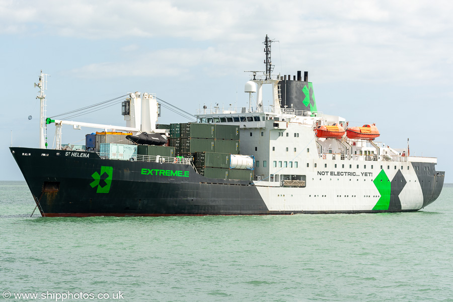 Photograph of the vessel  St. Helena pictured in the Solent on 20th April 2024