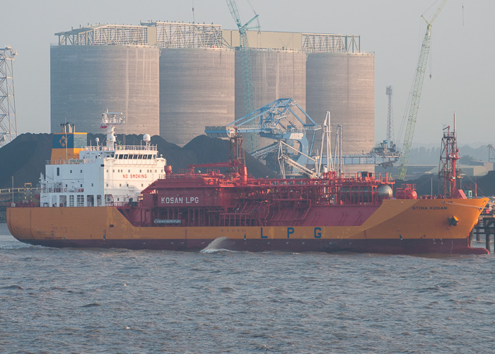 Photograph of the vessel  Stina Kosan pictured at Immingham on 18th July 2014