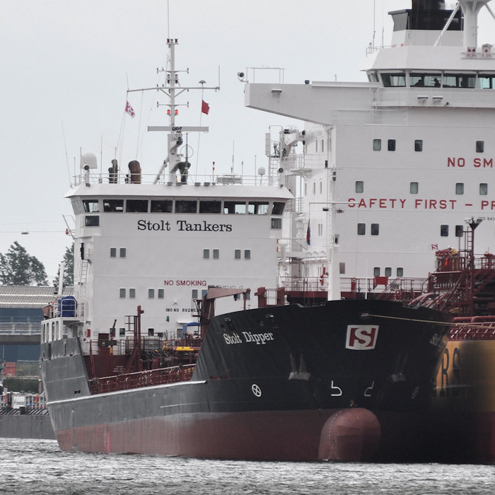 Photograph of the vessel  Stolt Dipper pictured in Chemiehaven, Botlek on 24th June 2012