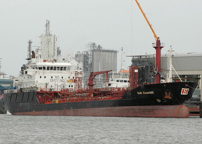 Photograph of the vessel  Stolt Razorbill pictured in the 1e Petroleumhaven, Rotterdam on 20th June 2010