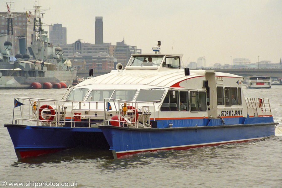 Photograph of the vessel  Storm Clipper pictured in London on 14th June 2002