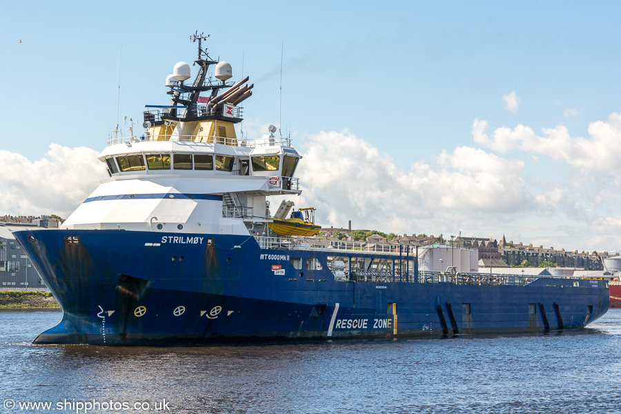  Strilmøy pictured departing Aberdeen on 29th May 2019