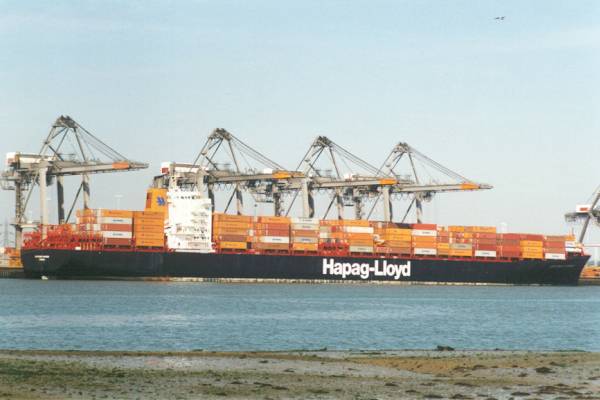 Photograph of the vessel  Stuttgart Express pictured in Southampton on 16th June 1996
