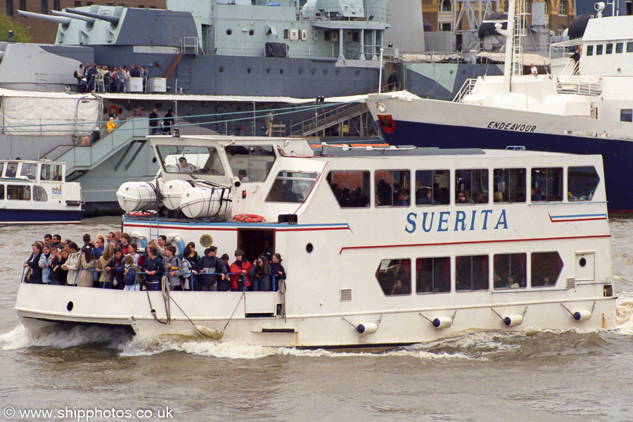 Photograph of the vessel  Suerita pictured in London on 3rd May 2003