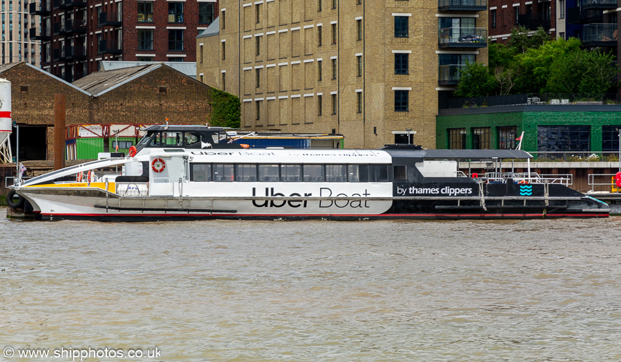 Photograph of the vessel  Sun Clipper pictured in London on 6th July 2023
