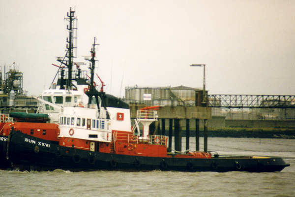 Photograph of the vessel  Sun XXVI pictured at Coryton on 6th October 1995
