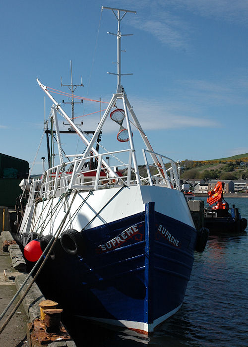 Photograph of the vessel fv Supreme pictured at Campbeltown on 3rd May 2010