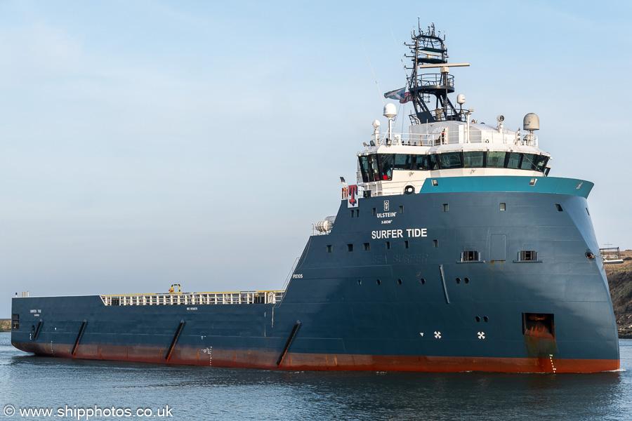 Photograph of the vessel  Surfer Tide pictured arriving at Aberdeen on 20th March 2025