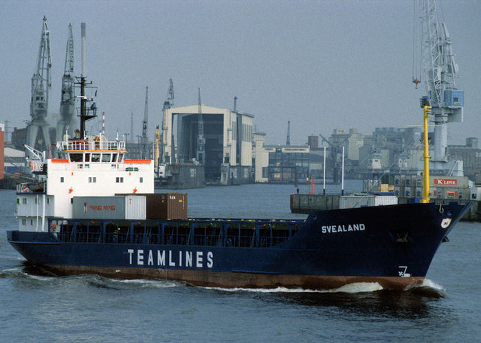 Photograph of the vessel  Svealand pictured departing Hamburg on 9th June 1997