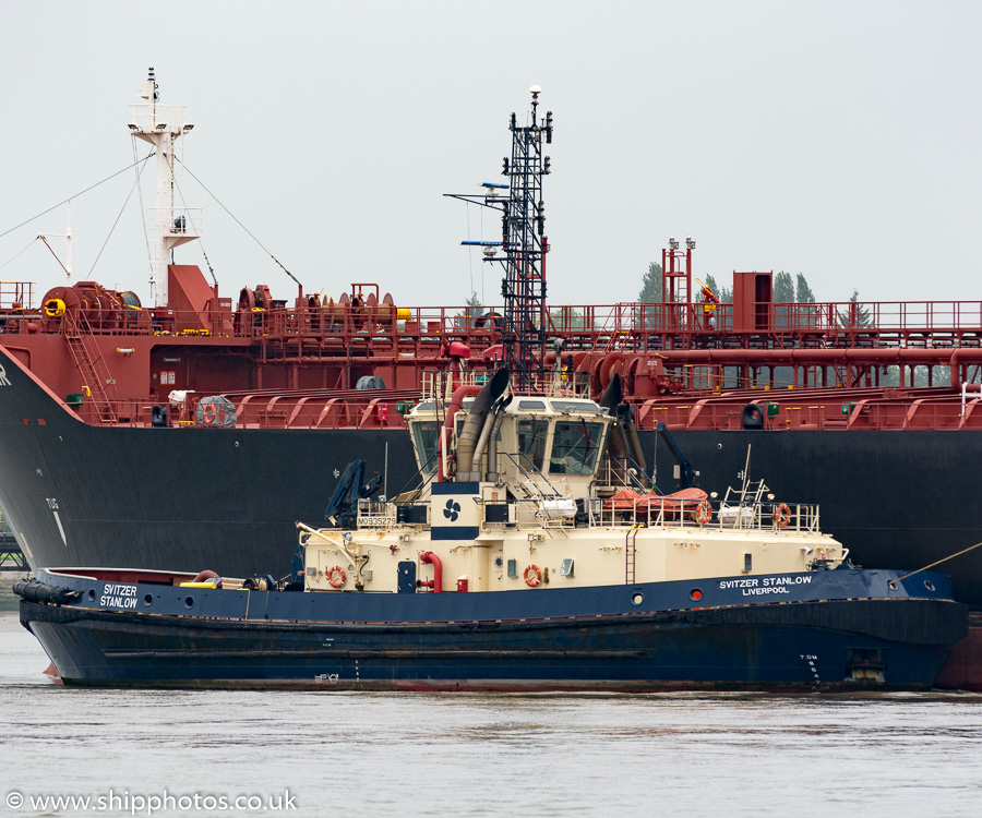 Photograph of the vessel  Svitzer Stanlow pictured at Tranmere Oil Terminal on 20th June 2015