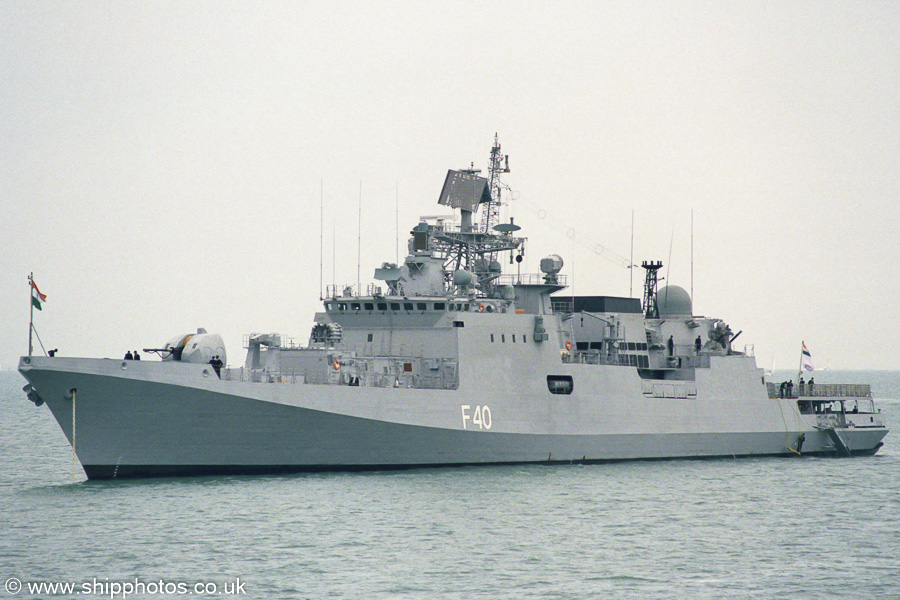 INS Talwar pictured at anchor in the Solent on 5th July 2003
