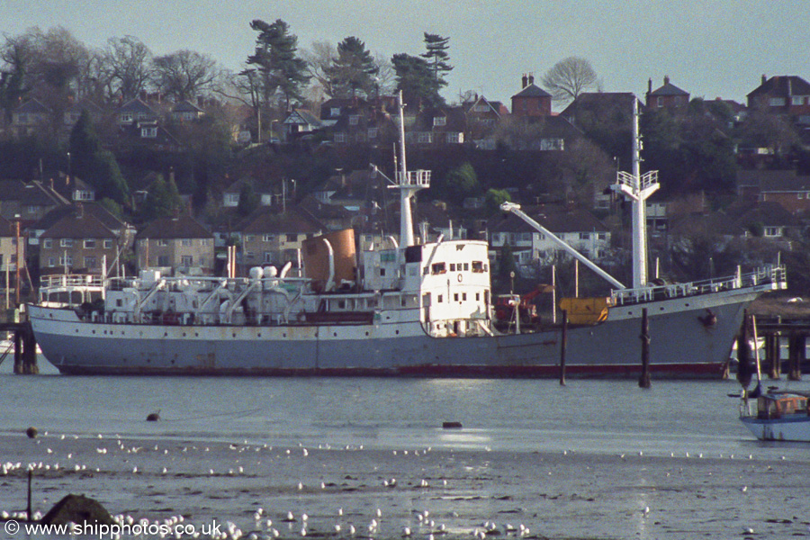  Taria pictured laid up at Northam, Southampon on 21st January 1989