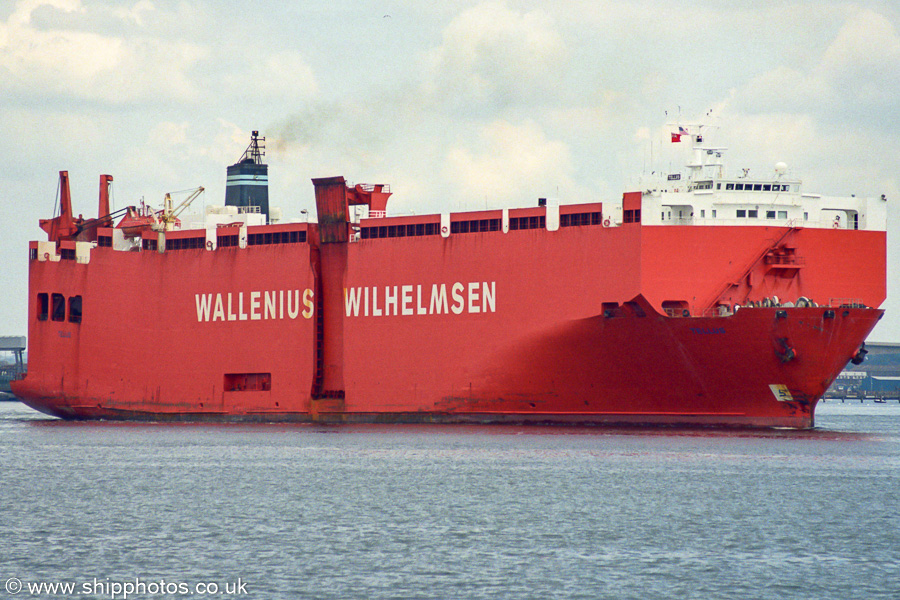 Photograph of the vessel  Tellus pictured departing Southampton on 24th June 2002