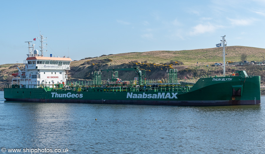 Photograph of the vessel  Thun Blyth pictured arriving at Aberdeen on 19th March 2025