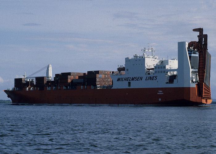 Photograph of the vessel  Toba pictured on the River Elbe on 24th August 1995