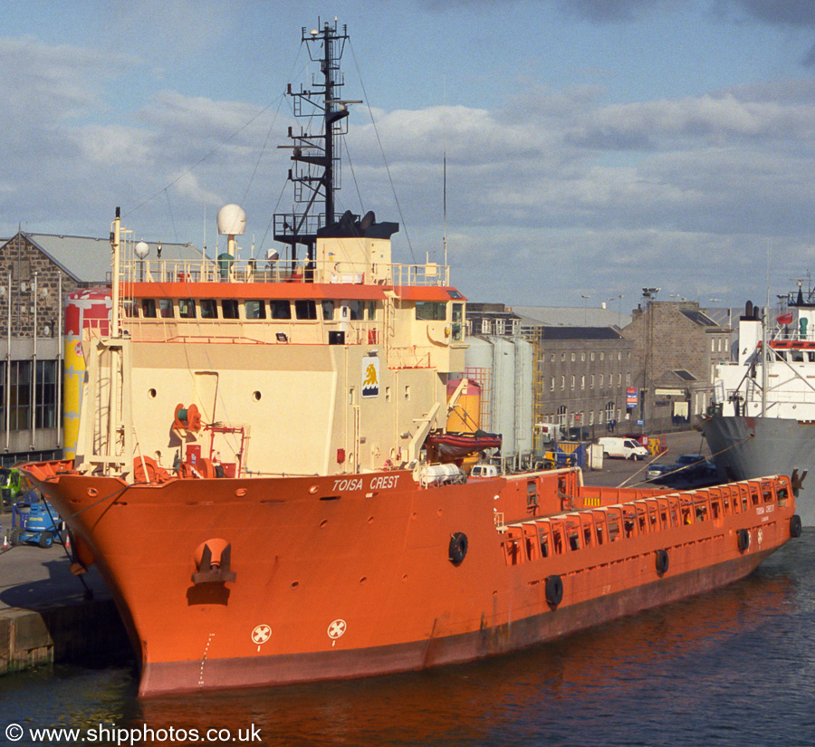 Photograph of the vessel  Toisa Crest pictured at Aberdeen on 8th May 2003