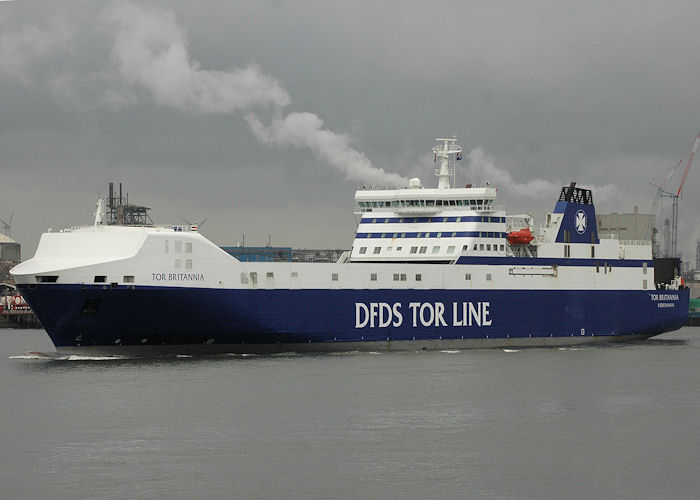 Photograph of the vessel  Tor Britannia pictured passing Vlaardingen on 21st June 2010