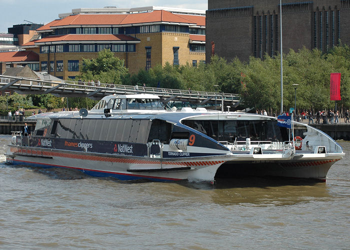 Photograph of the vessel  Tornado Clipper pictured in London on 11th June 2009