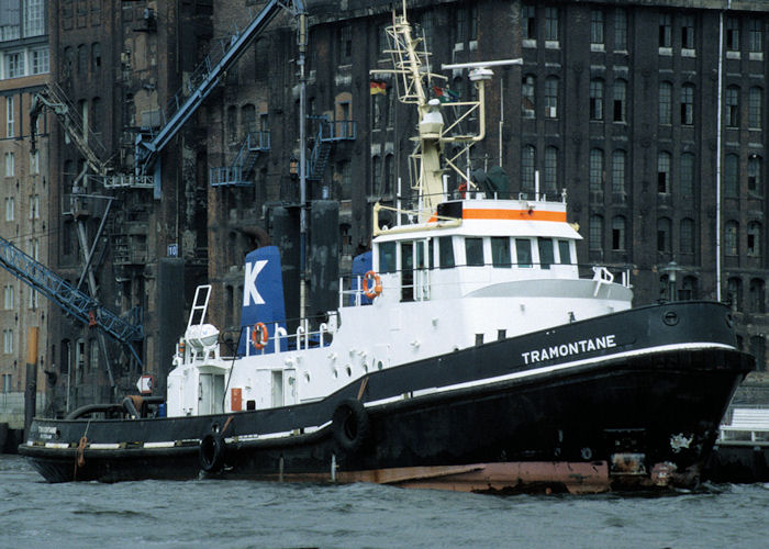 Photograph of the vessel  Tramontane pictured at Hamburg on 9th June 1997