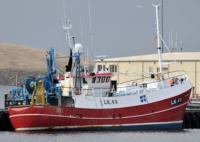 Photograph of the vessel fv Tranquility pictured at Scalloway on 10th May 2013