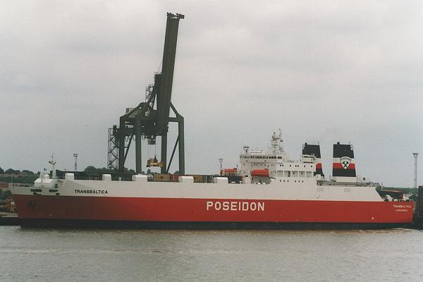 Photograph of the vessel  Transbaltica pictured in Felixstowe on 26th August 1995