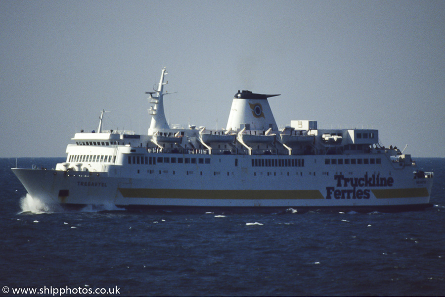 Photograph of the vessel  Tregastel pictured in the English Channel on 27th August 1989