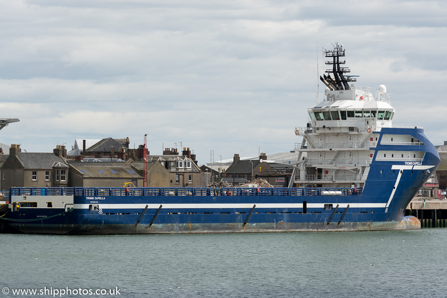Photograph of the vessel  Troms Capella pictured at Montrose on 24th May 2015