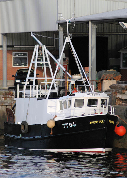 Photograph of the vessel fv Trustful pictured at the Fish Quay, North Shields on 25th September 2009