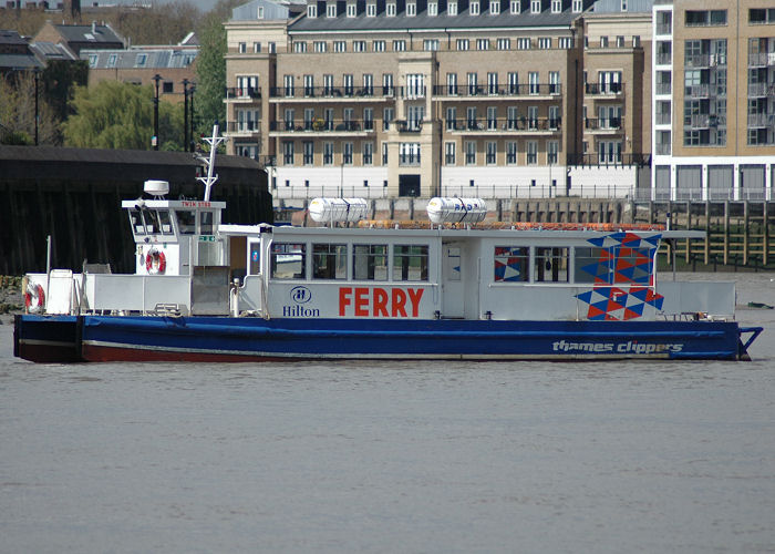 Photograph of the vessel  Twin Star pictured in London on 1st May 2006
