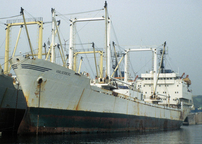 Photograph of the vessel  Vaalserberg pictured laid up in the River Fal on 27th September 1997