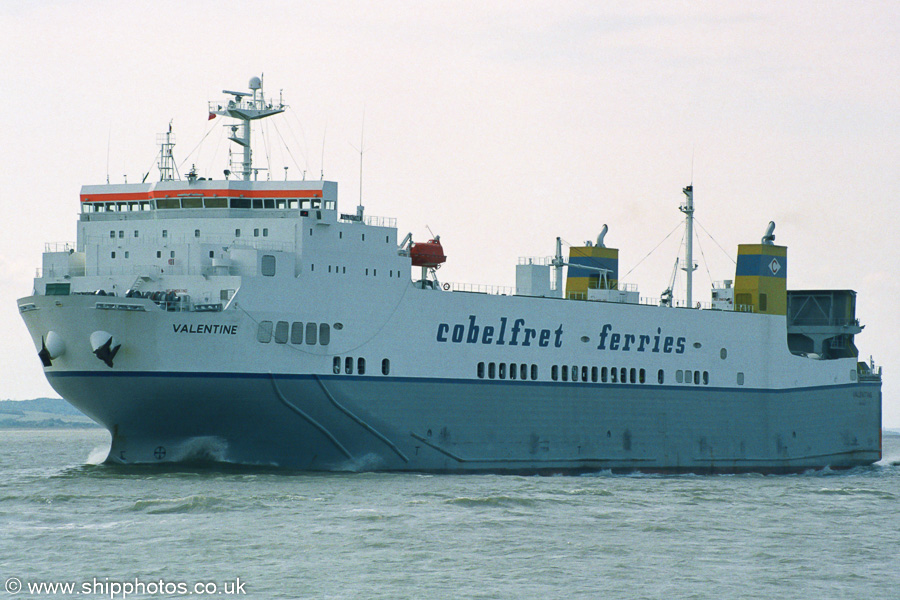 Photograph of the vessel  Valentine pictured on the River Thames on 16th August 2003