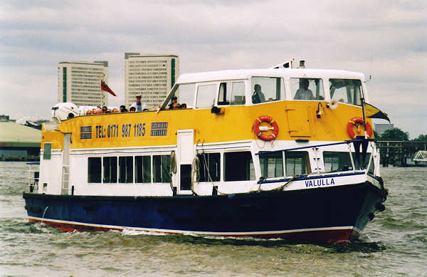 Photograph of the vessel  Valulla pictured in London on 13th June 2000