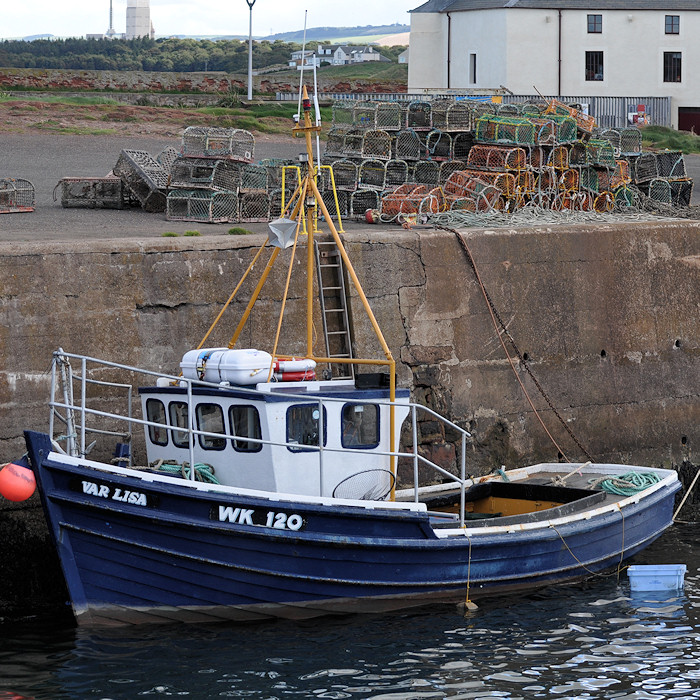 Photograph of the vessel fv Var Lisa pictured at Dunbar on 18th September 2012