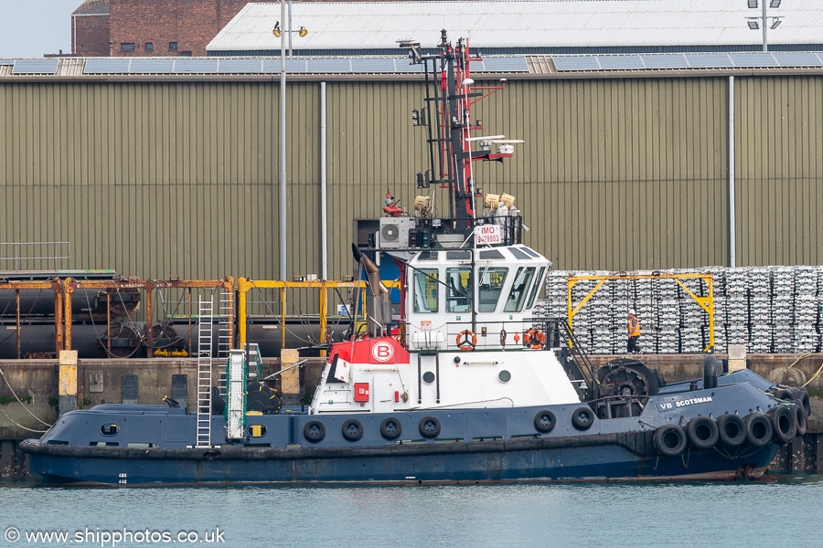 Photograph of the vessel  VB Scotsman pictured at Portsmouth International Port on 27th April 2025